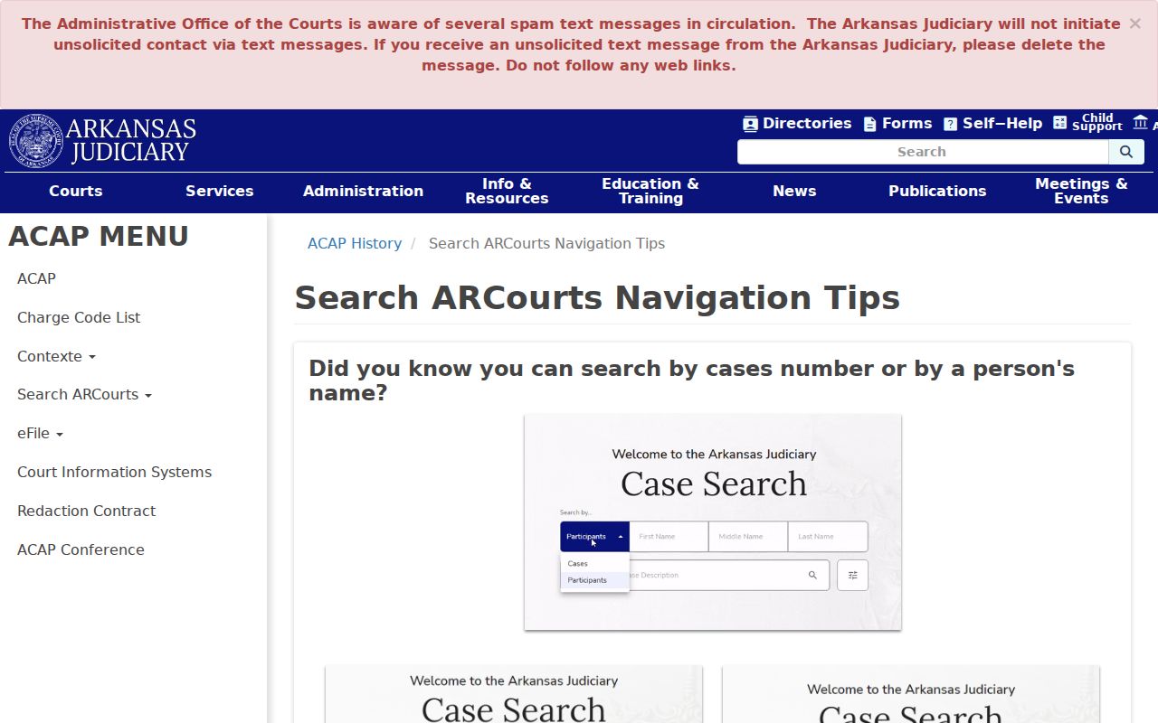Little River County docket search navigation tips