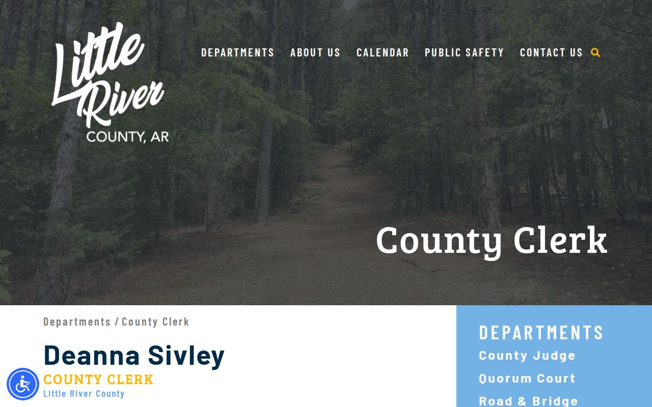 Little River County civil court docket County Clerk probate page