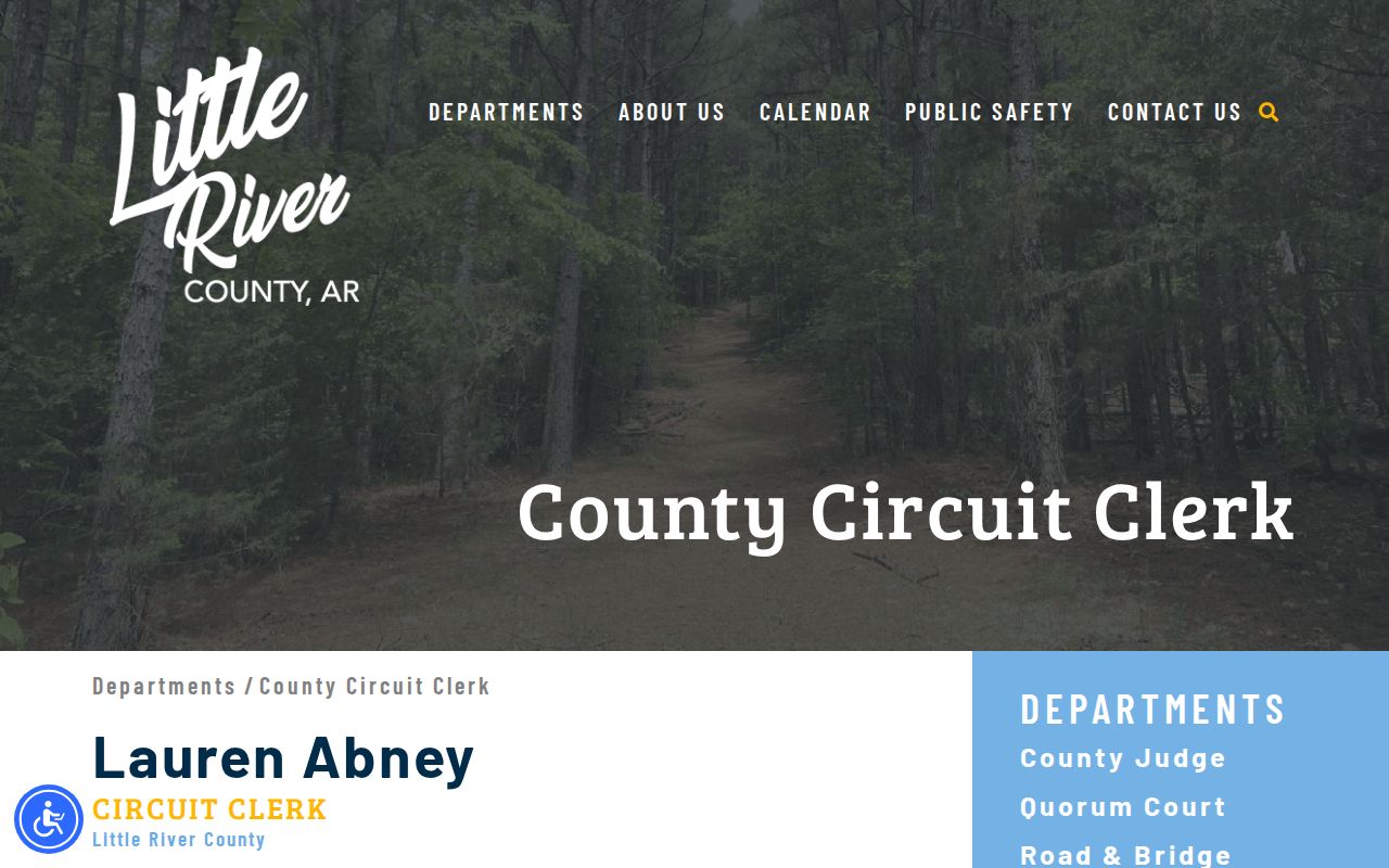 Little River County court case records Circuit Clerk page