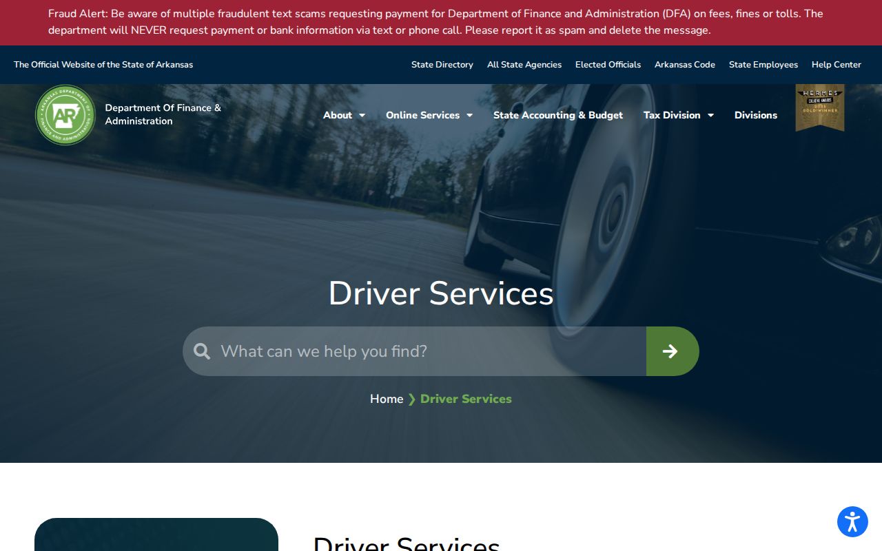 Little River County traffic court separate DFA driver file custodian