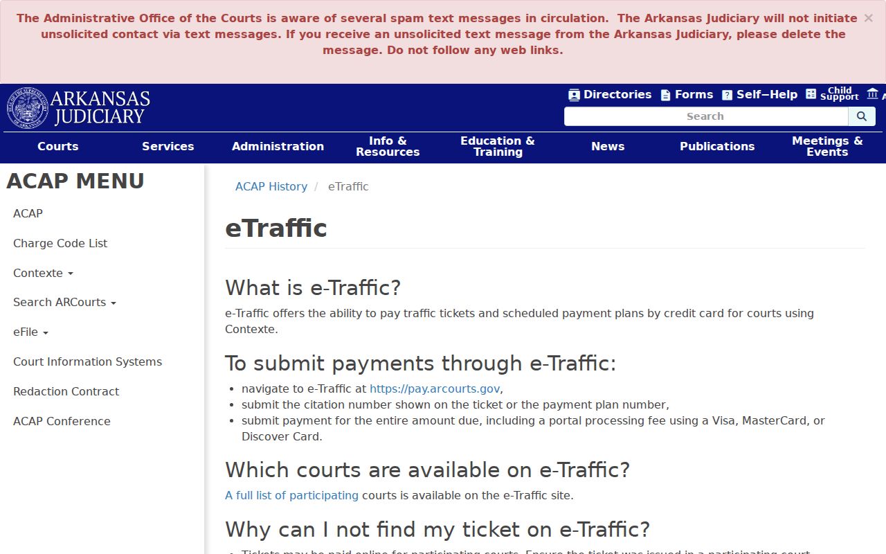 Little River County traffic court eTraffic guidance