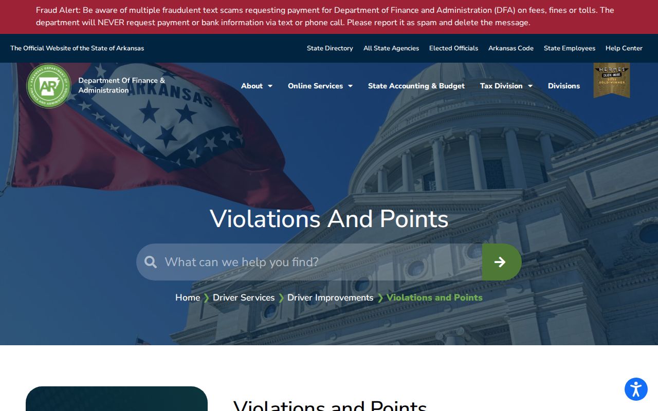 Little River County traffic court separate DFA violation codes